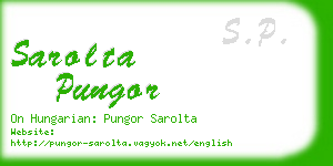 sarolta pungor business card